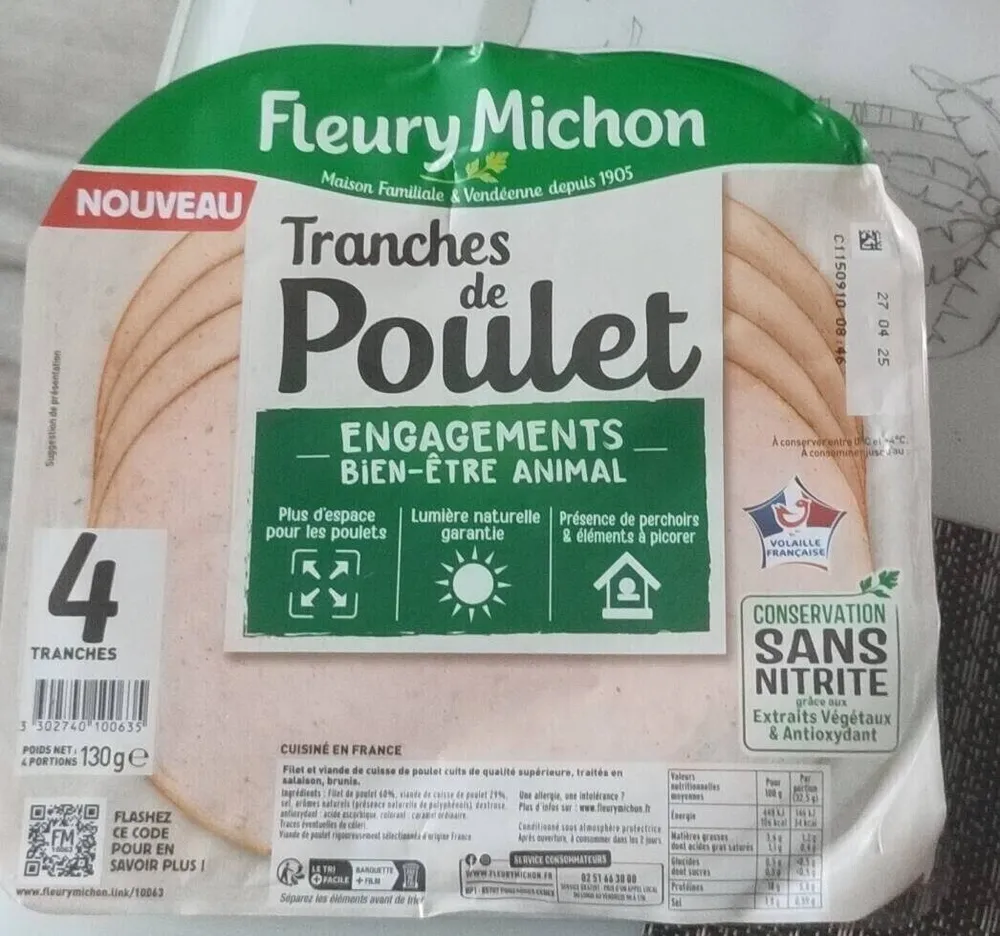 Tranches de poulet