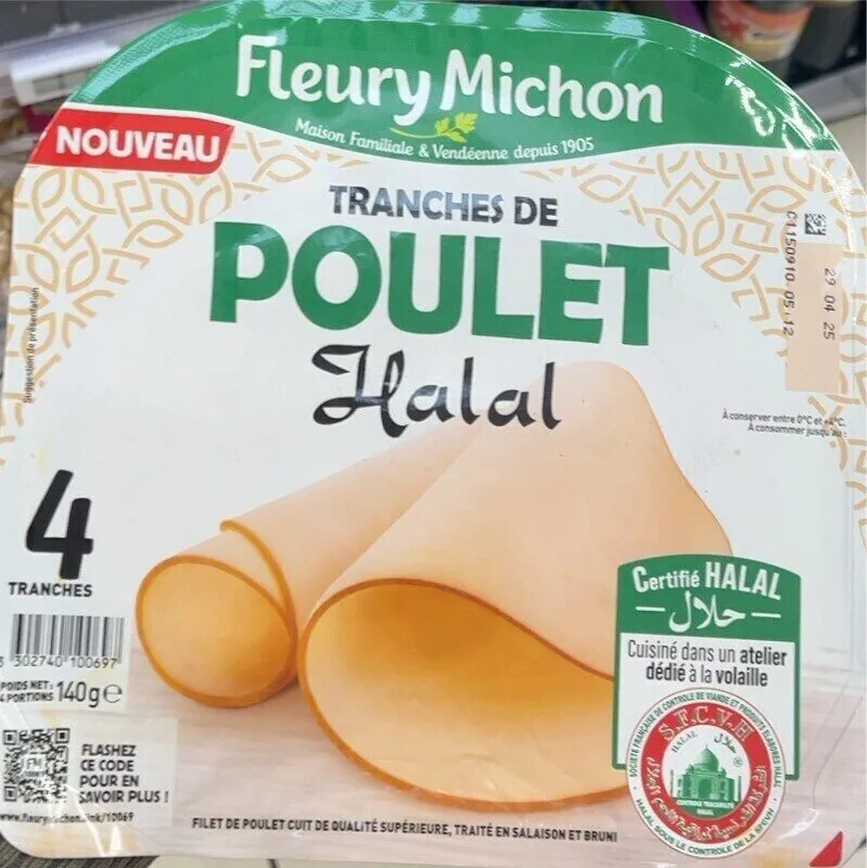 Tranches de poulet halal