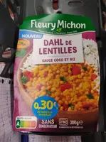 Dahl de Lentilles Sauce Coco et Riz