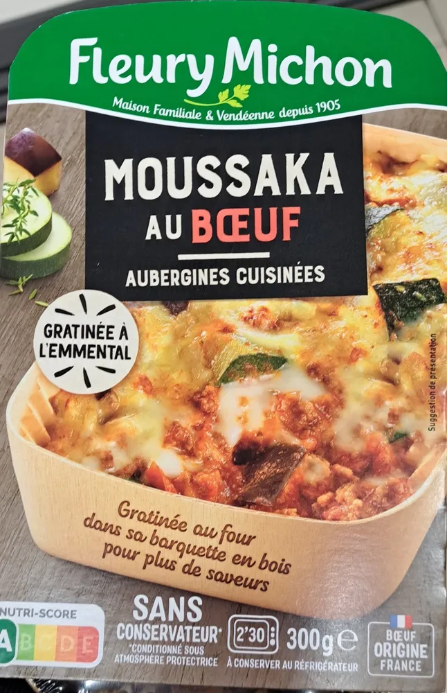 MOUSSAKA AU BŒUF AUBERGINES CUISINÉES