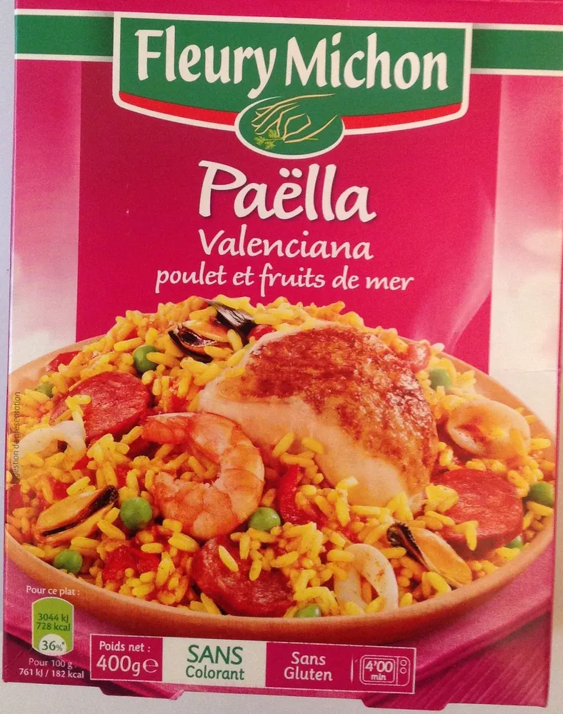 Paëlla Valenciana poulet et fruits de mer