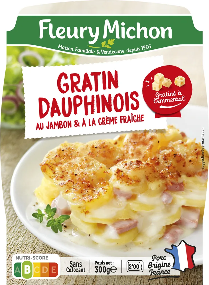 Gratin dauphinois au jambon & à la crème fraîche