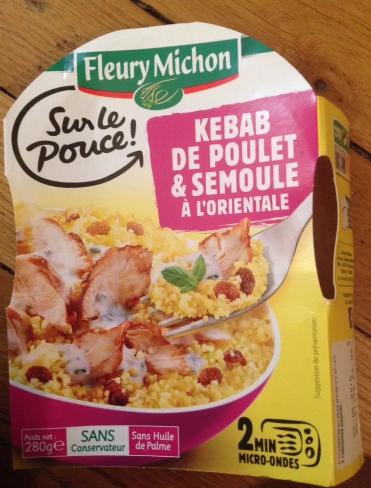 Kebab de Poulet & Semoule à l'Orientale