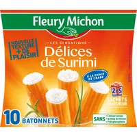 Délices de surimi à la chair de crabe - 10 bâtonnets