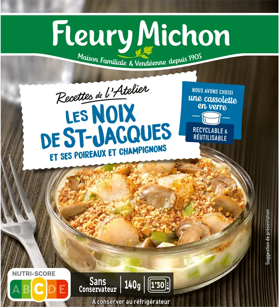 Les noix de ST-Jacques et ses poireaux et champignons