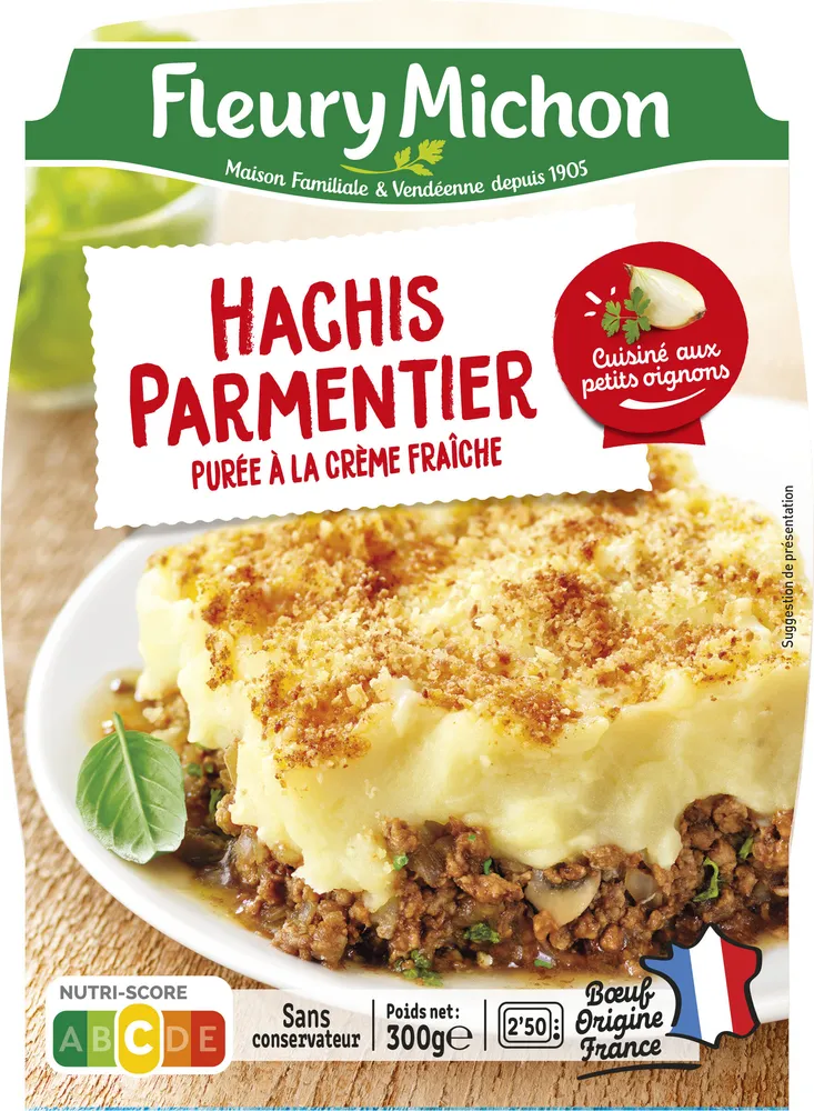 Hachis parmentier purée à la crème fraîche