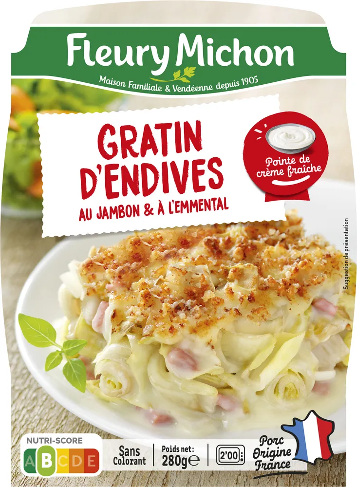 Gratin d'Endives au Jambon & à l'emmental