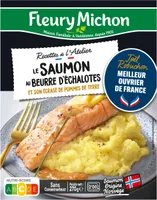 Le Saumon au beurre d'échalotes et son écrasé de pommes de terre