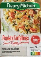 Poulet & pâtes farfallines sauce ricotta épinards