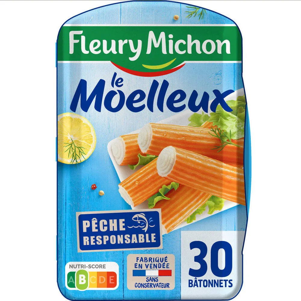 Bâtonnets de surimi moelleux