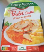 Émincés de poulet grillé et duo de purées