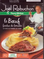 Le Boeuf, fondue de tomates et purée de pommes de terre