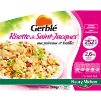 Risotto de Saint Jacques* aux poireaux et lentilles