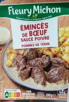 Emincés de boeuf sauce poivre & pommes de terre