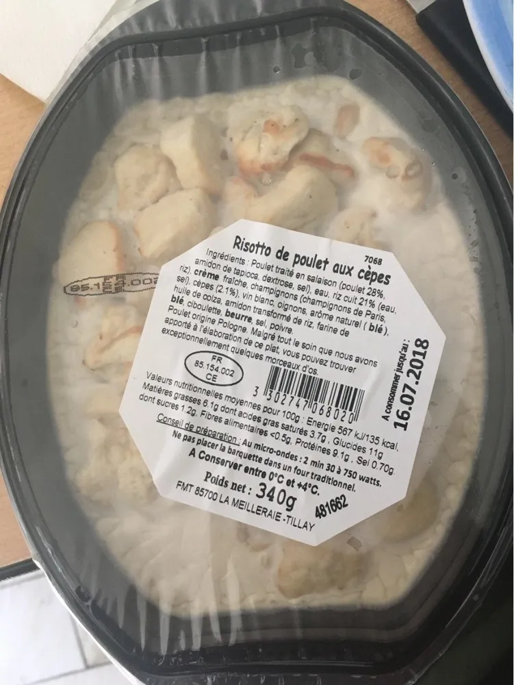 Risotto de poulet aux cèpes