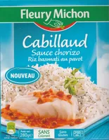 Cabillaud Sauce chorizo Riz basmati au pavot