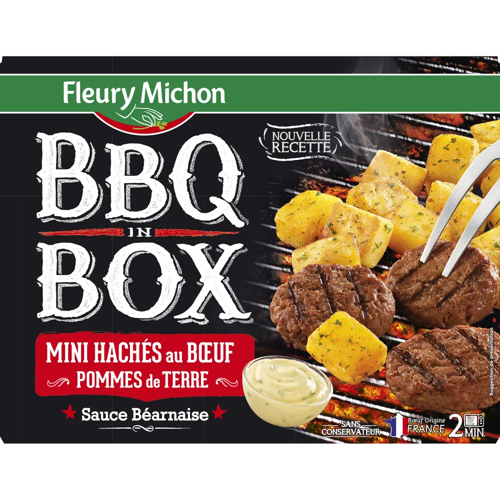 BBQ IN BOX mini hachés au boeuf & pommes de terre sauce béarnaise