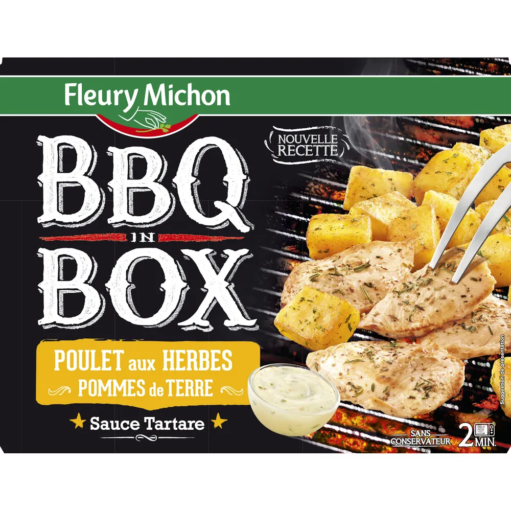 BBQ IN BOX poulet aux herbes pommes de terre sauce tartare