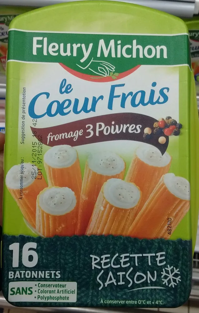 Le Cœur frais - Bâtonnets aux Fromage et 3 Poivres