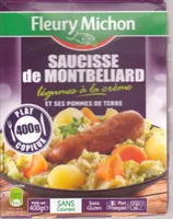 Saucisse de Montbéliard Légumes à la Crème et ses Pommes de Terre