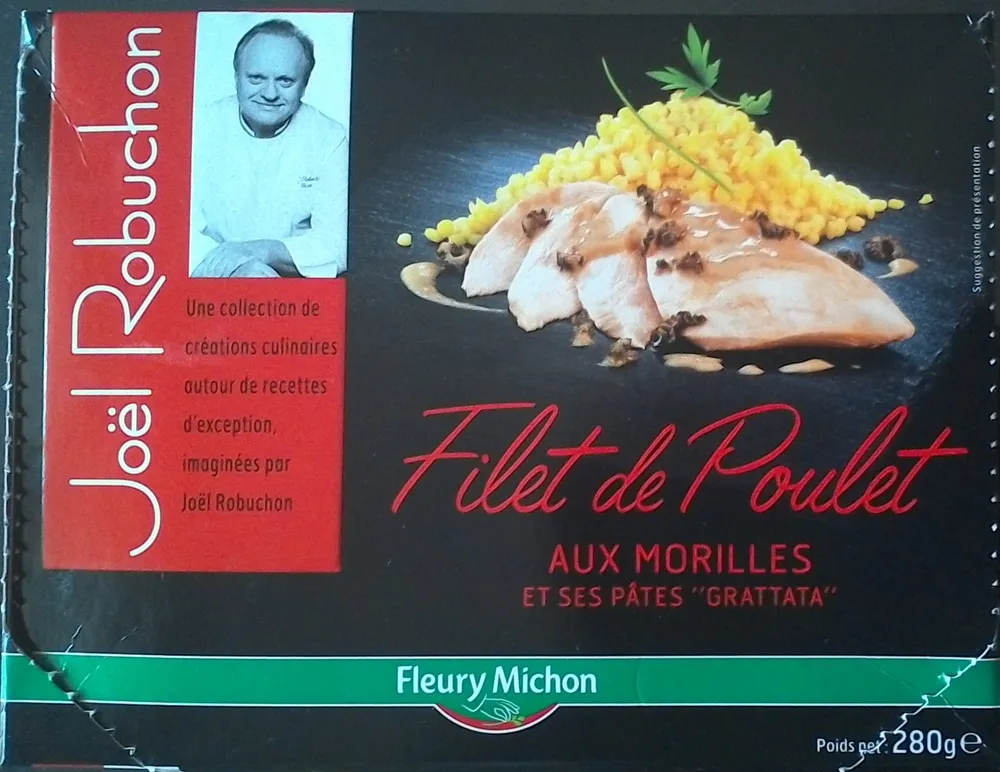 Filet de poulet aux morilles et ses pâtes "grattata"