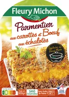 Parmentier aux carottes et Boeuf aux échalotes