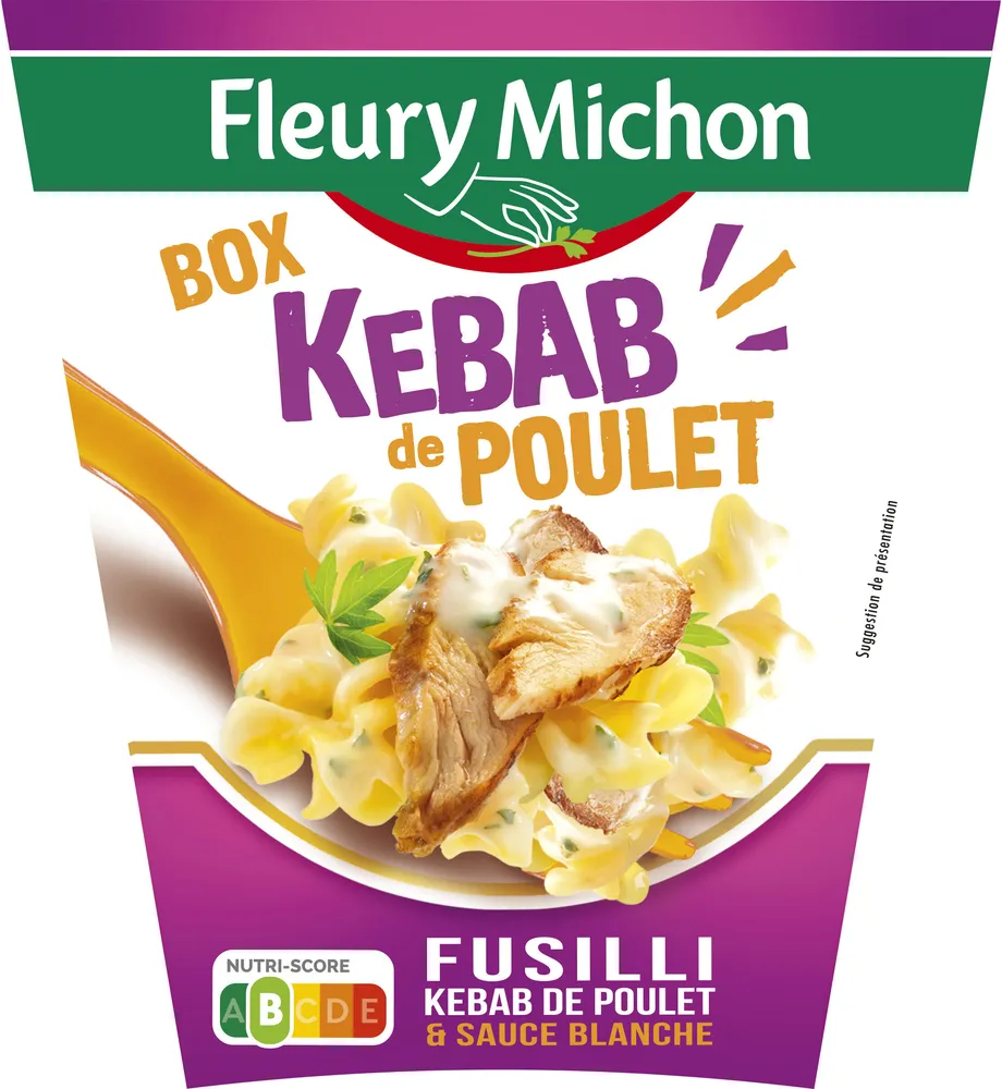 BOX KEBAB de POULET (fusilli kebab de poulet & sauce blanche)