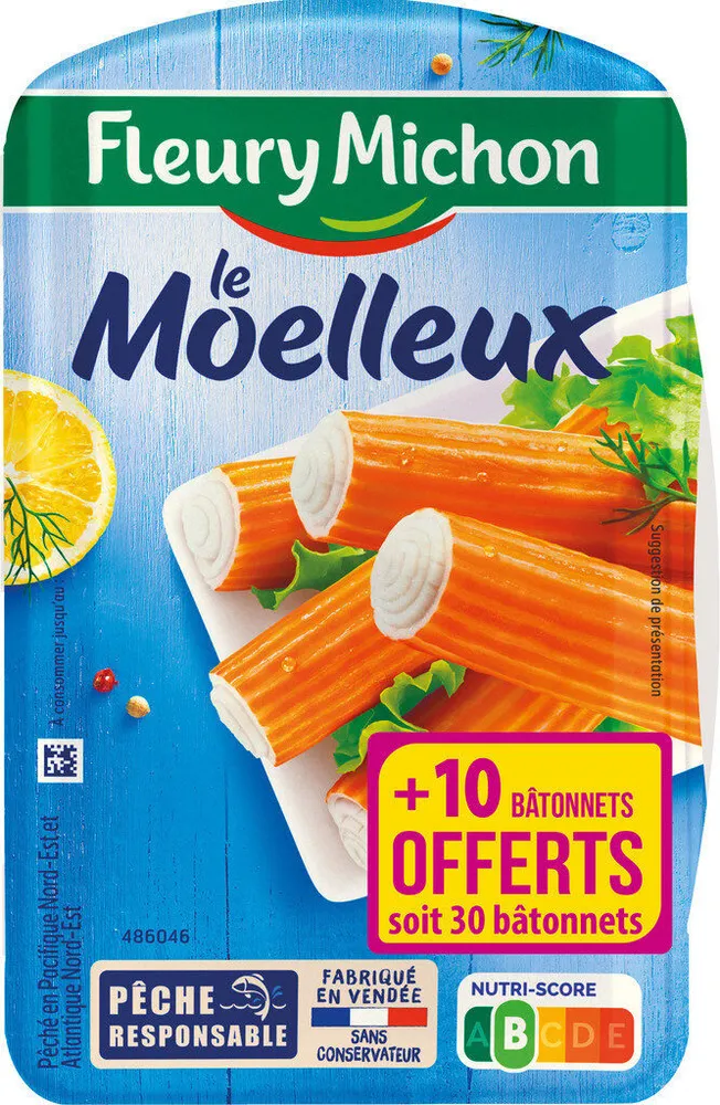 Bâtonnets Surimi Moelleux