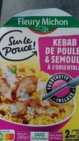 Kebab de poulet & semoule à l'orientale