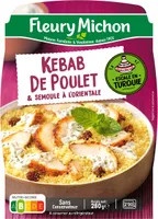 Le Kebab de Poulet et sa Semoule à l'Orientale