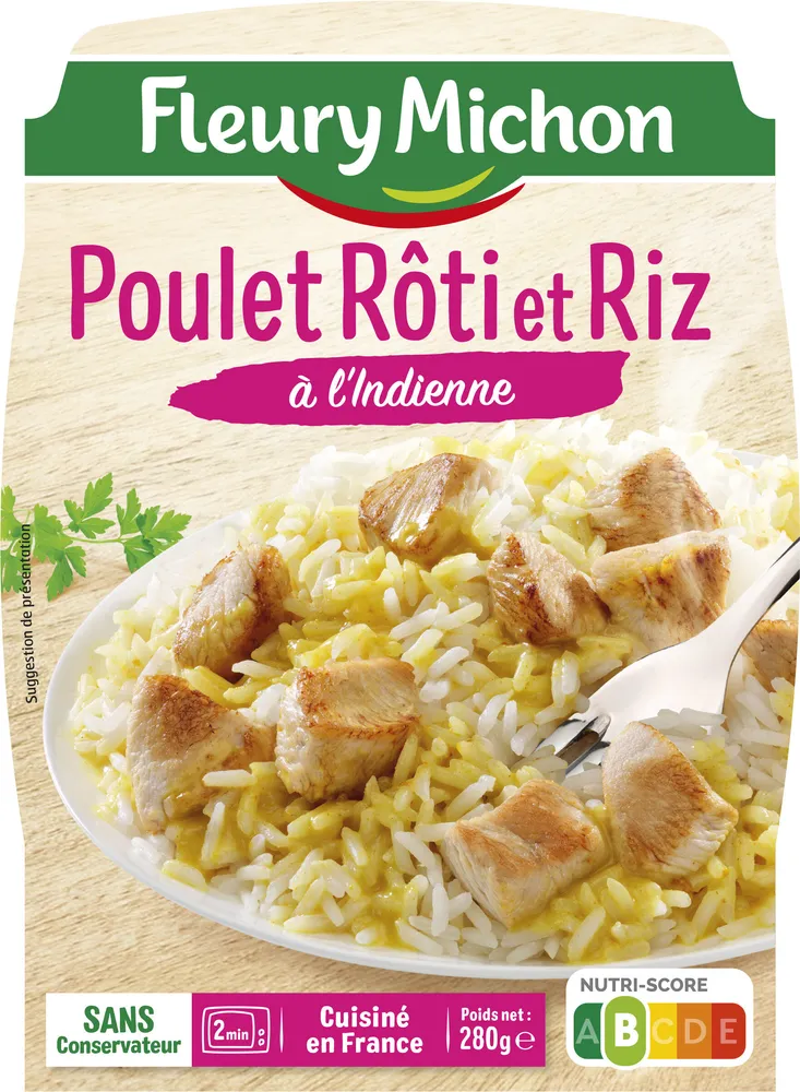 Poulet Rôti et Riz à l'Indienne