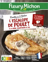 L'Escalope de Poulet à la Crème, Champignons et Riz