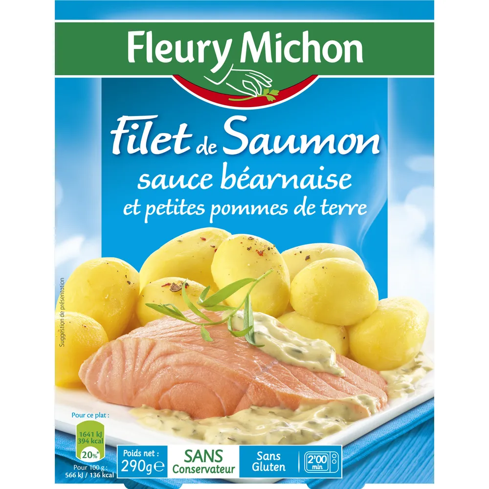 Filet de Saumon sauce béarnaise et petites pommes de terre