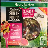 Salad' sur le pouce Pâtes Penne et Poulet au Thym + Mini tartelette aux Framboises