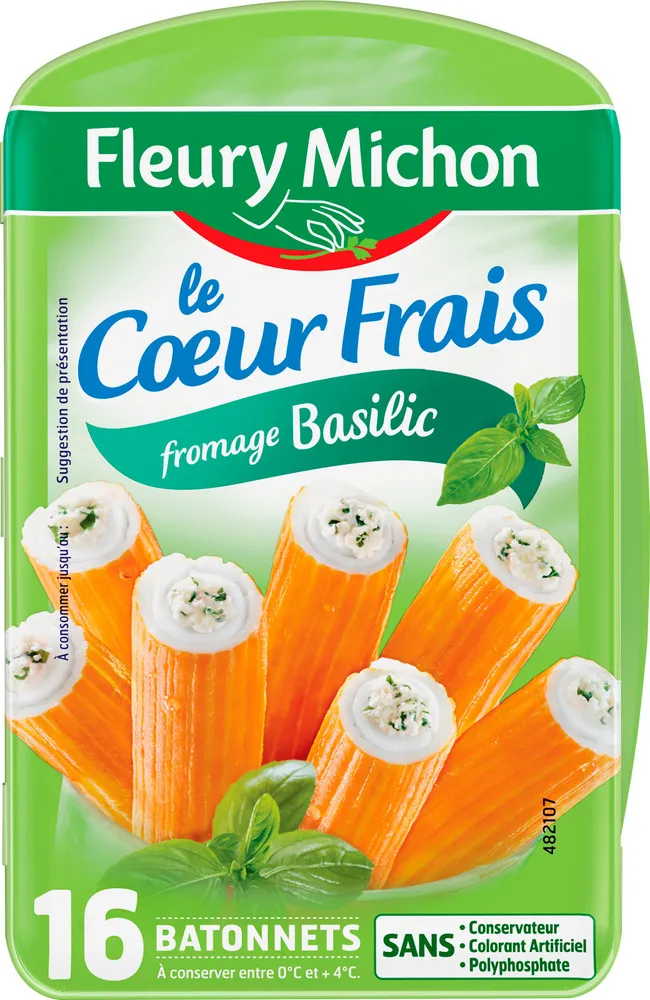 Le Coeur Frais fromage basilic - 16 bâtonnets