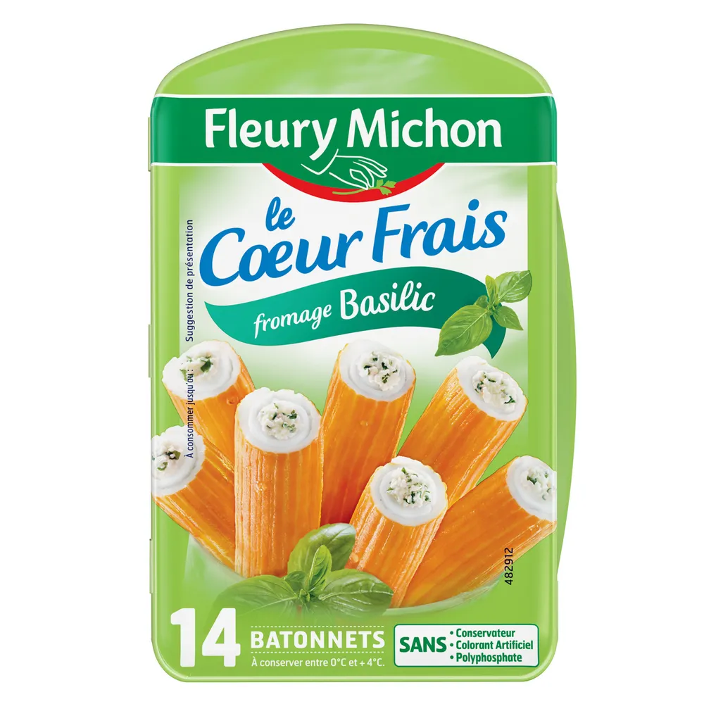 Le Coeur Frais fromage basilic - 14 bâtonnets
