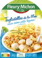 Tagliatelles de la mer, sauce crème, petits légumes