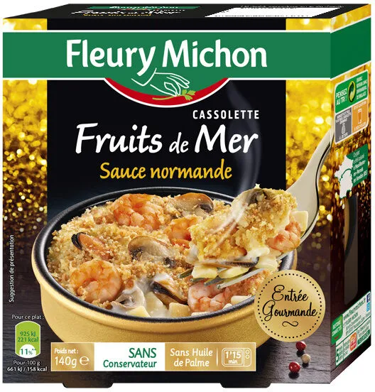 Cassolette de fruits de mer, sauce normande