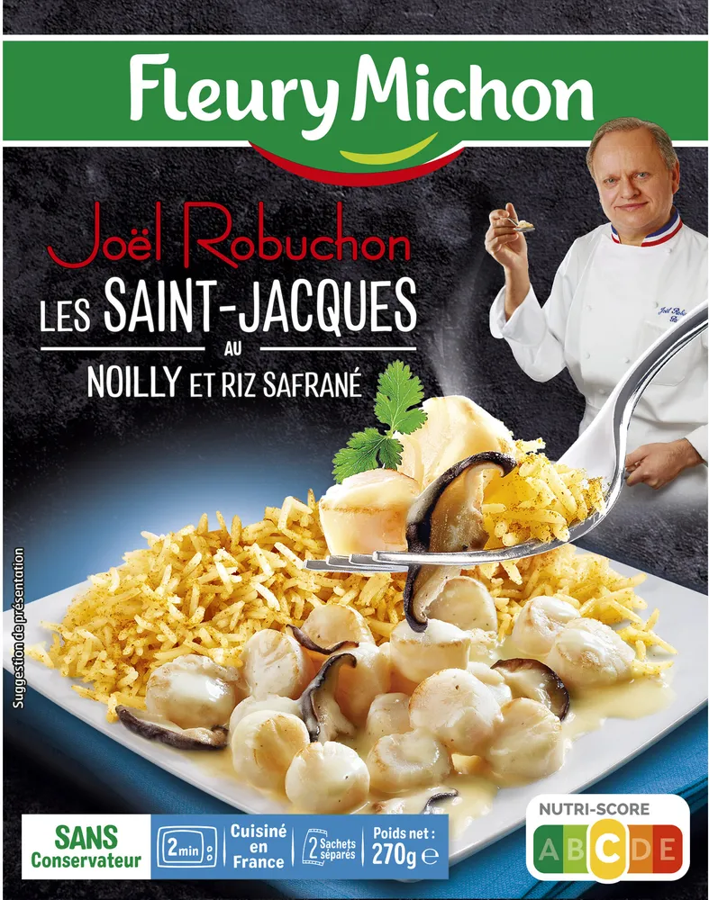 Les Saint-Jacques au Noilly et riz safrané