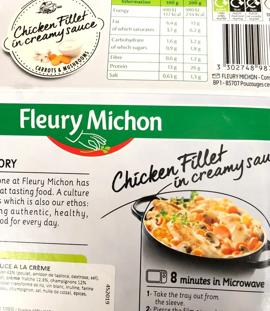 Filets de poulet rôti sauce à la crème