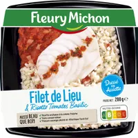 Filet de lieu & risotto tomates basilic