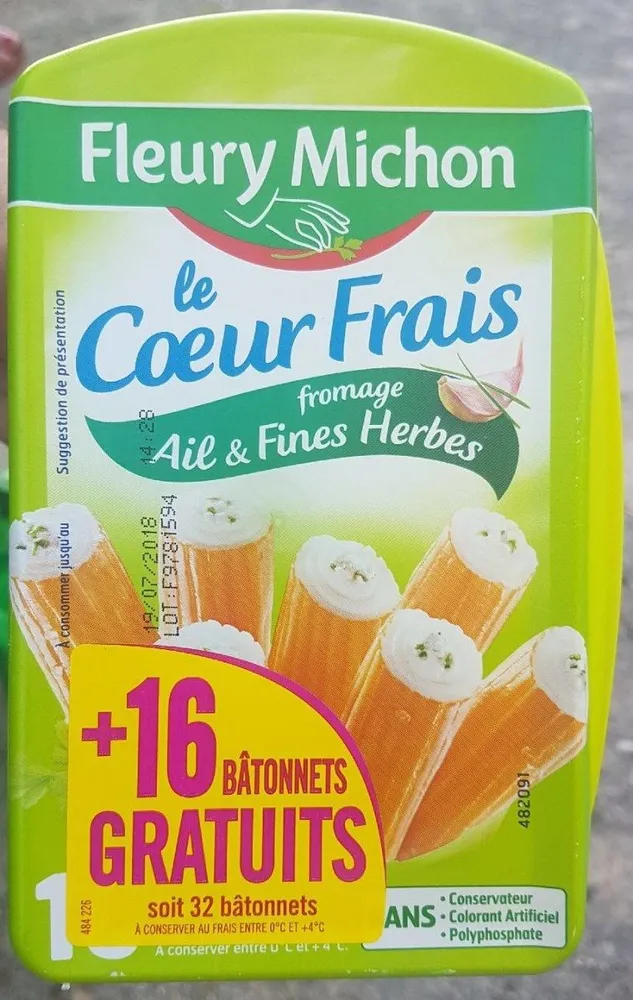 Le coeur frais fromage ail &fines herbes
