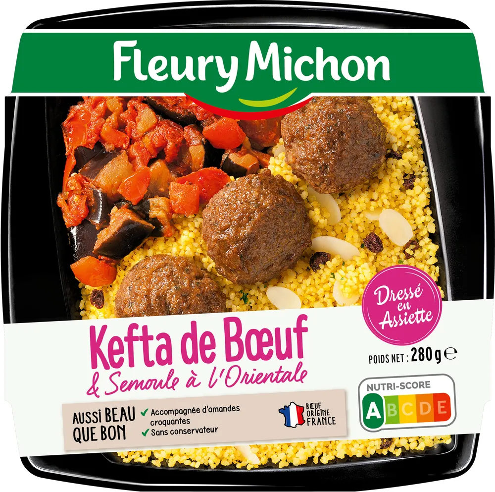 Keftas de boeuf & semoule à l'orientale