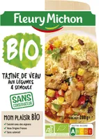 Tajine de veau aux légumes & semoule