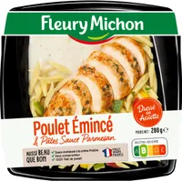 Poulet émincé & pâtes sauce parmesan