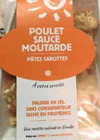 Poulet sauce moutarde pate carottes
