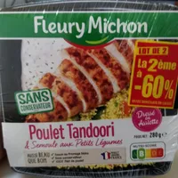 Poulet tandoori & semoule aux petits légumes lot de 2