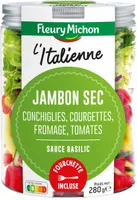 SALAD JAR - L'Italienne - Jambon sec, conchiglies, courgettes, fromage, tomates, sauce basilic
