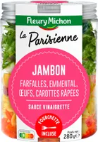 SALAD JAR - La Parisienne - Jambon, farfalles, emmental, oeufs, carottes râpées, sauce vinaigrette