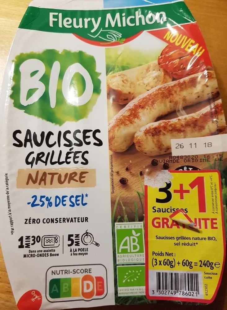 Saucisses Grillées Nature